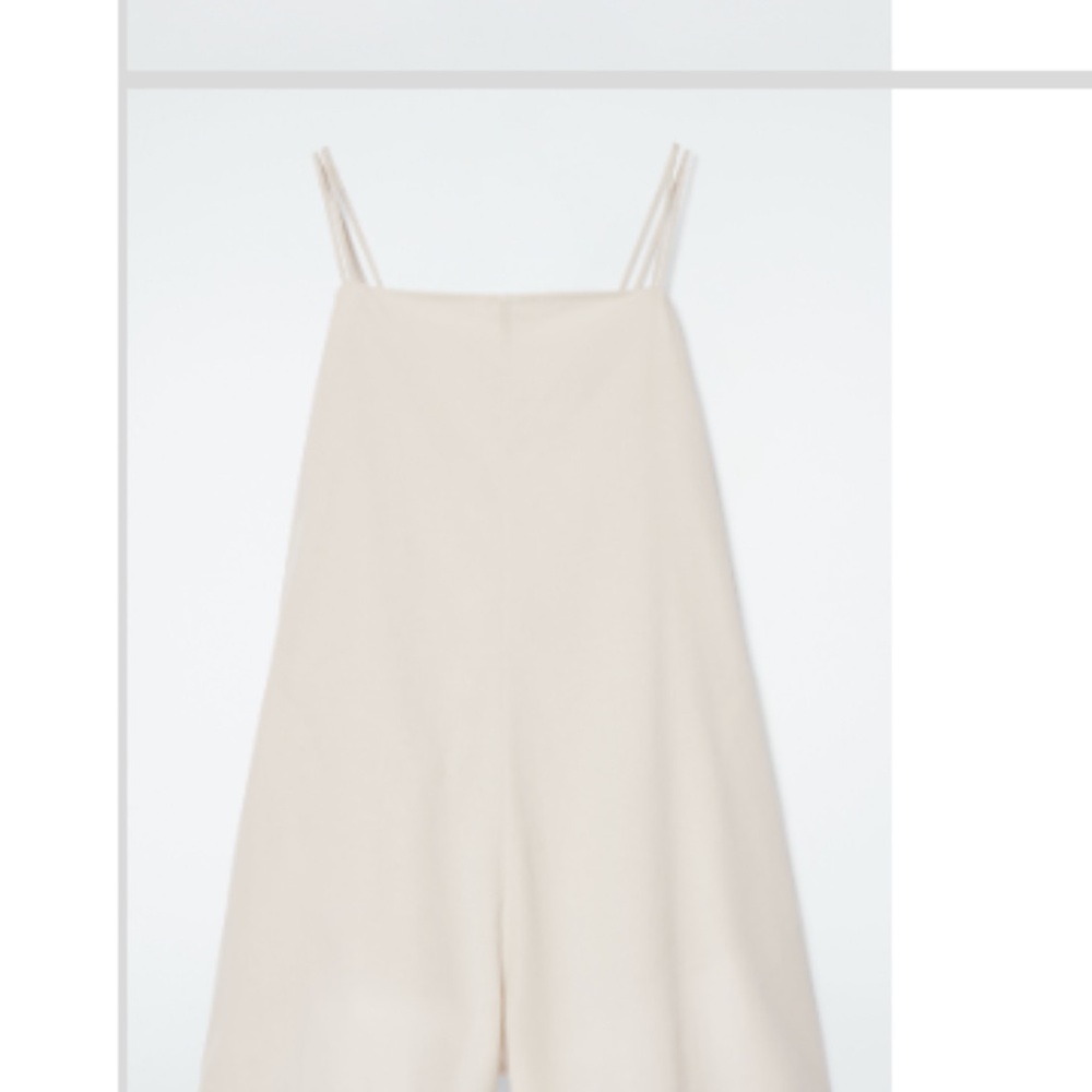 COS Cream Square Neck Romper - NWT